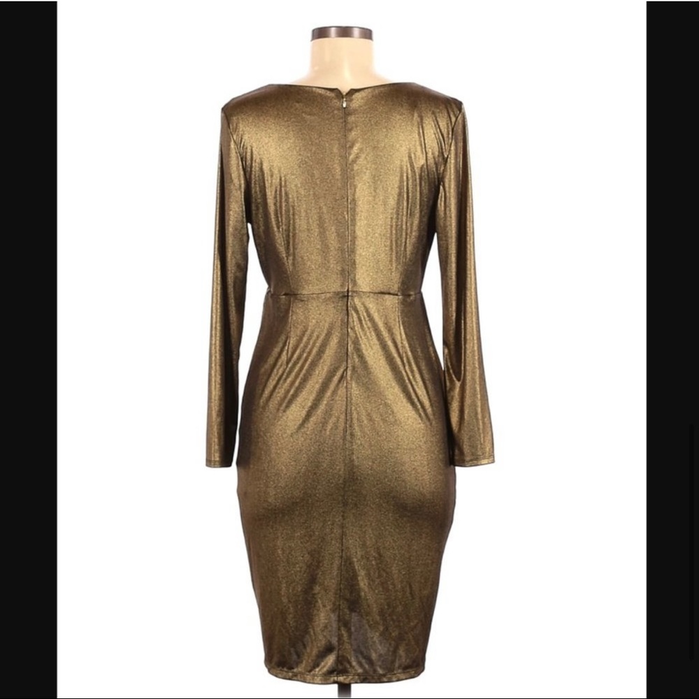 Thalia Sodi Dress Metallic Faux Wrap 📍SOLD📍 - Picture 4 of 4